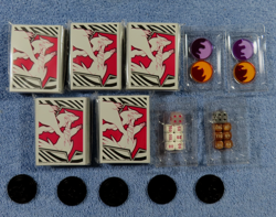 Pokemon 5 pack of Reshiram White Flare ETB Card Sleeves with Extras - Image 1