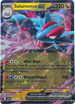 Salamence ex 114/159 Double Rare Journey Together - Pokemon TCG - Mint - Image 1