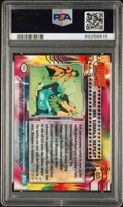 1999 Topps Pokemon Movie Edition Round One Equals Defeat PSA 10 Charizard Pop 29 - Image 3