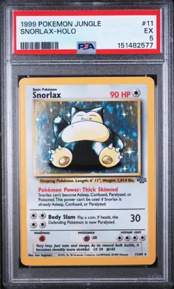 1999 💤SNORLAX HOLO✨ PSA 5 EXCELLENT POKEMON JUNGLE 11 *NEWLY GRADED* - Image 1