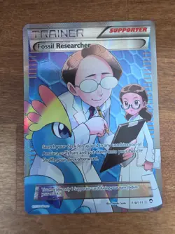 Pokemon XY Furious Fists Fossil Researcher Trainer Card 110/111 Full Art - Image 1