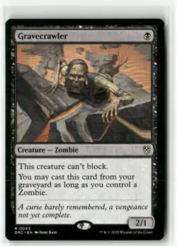 Gravecrawler 43 Non-Foil NM MTG Commander: Aetherdrift Magic - Image 1
