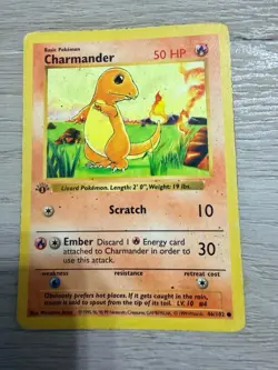 Wizards of the Coast Pokemon TCG Base Set Charmander 46/102 Regular 1st edition - Image 2