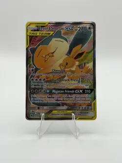 Pokemon TCG Eevee & Snorlax GX SM169 Tag Team Promo Damaged - Image 1