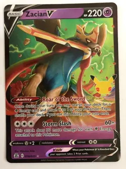 Zacian V 016/025 Holo Rare - 2021 Pokemon Celebrations 25th Anniversary LP - Image 1