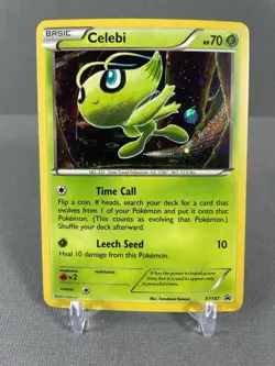CELEBI 2017 POKEMON Black Star Promo COSMOS #XY187 - Weird Skull Holo NM/LP - Image 1