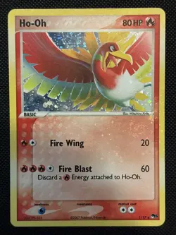 BLEED ERROR SWIRL Lugia 2/17 Ho-Oh 1/17 EX Pop Series Cosmos Holo Pokemon Card - Image 4