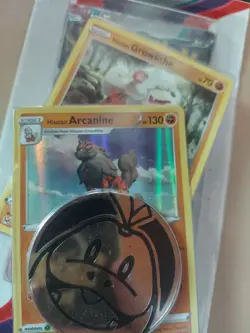 Pokemon Scarlet Violet Premium Checklane Blister pack Hisuian Arcanine Growlithe - Image 1