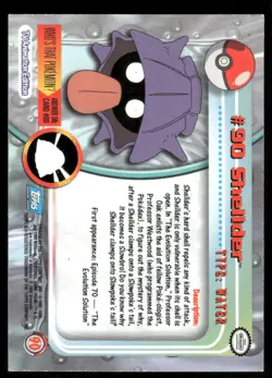 Pokemon Cards Shellder #90 Topps Trading Cards Series 2 NM *4 - Image 2