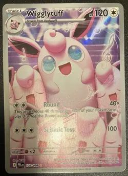 Pokemon TCG Card Wigglytuff 105/094 Phantasmal Flames Illustration Rare Holo NM - Image 1