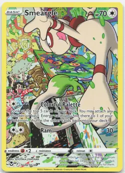 Smeargle TG10/TG30 Holo Silver Tempest Trainer Gallery Pokemon NM - Image 1