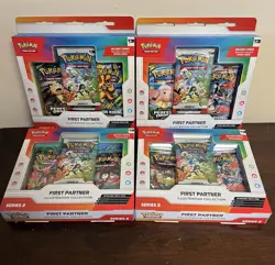 4 X Pokemon First Partner Illustration Collection Series 2 Boxes. Factory Sealed - Image 1