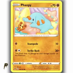 Pokemon Vivid Voltage Phanpy 086/185 Non Holo Common Card NM - Image 1