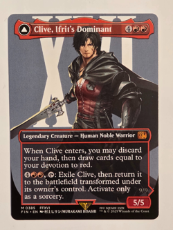 Clive, Ifrit's Dominant M0385 Regular (Borderless) Final Fantasy MTG NM - Image 1