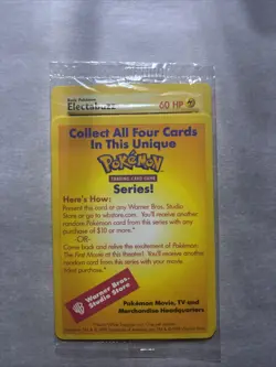 Sealed Electabuzz #2 WB Movie Promo 1999 Pokemon WOTC Black Star Promo - Image 1