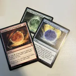 MTG Magic Carnelian Jade Lapis Orb of Dragonkind Set of 3 Commander CLB - Image 1