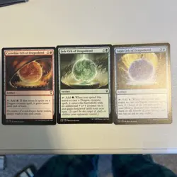 MTG Magic Carnelian Jade Lapis Orb of Dragonkind Set of 3 Commander CLB - Image 2