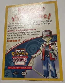 Pokemon TCG Wizards of the Coast Promo Insert Master The Game! TCG League LP - Image 2