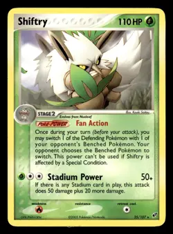 Shiftry 25/107 Rare ex Deoxys Pokemon Card - Image 1