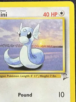 Pokemon TCG Dratini Base Set 2 Unlimited Uncommon Card 38/130 VLP (see Pictures) - Image 2