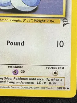 Pokemon TCG Dratini Base Set 2 Unlimited Uncommon Card 38/130 VLP (see Pictures) - Image 5