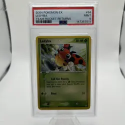 2004 POKEMON EX TEAM ROCKET RETURNS #64 LEDYBA PSA 9 - Image 1