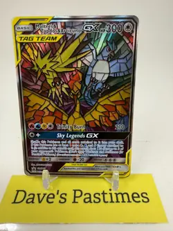 Pokemon TCG Moltres & Zapdos & Articuno GX SM210 Black Star Promo Holo TAG P1 - Image 1