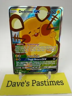 Pokemon TCG Dedenne GX Holo Ultra Rare Full Art 195a/214 2020 Near Mint P5 - Image 1