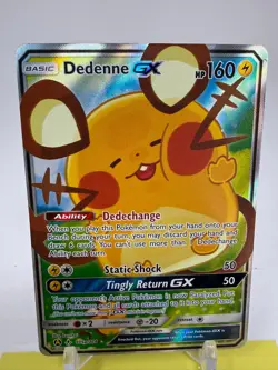 Pokemon TCG Dedenne GX Holo Ultra Rare Full Art 195a/214 2020 Near Mint P5 - Image 2