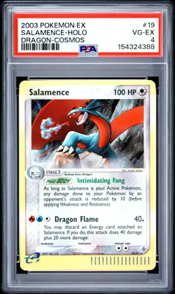 2003 POKEMON EX DRAGON COSMOS #19 SALAMENCE-HOLO PSA 4 - Image 1