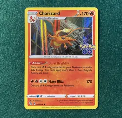 Pokemon TCG Charizard Pokemon GO 010/078 Holo Rare *BURN* - Image 1