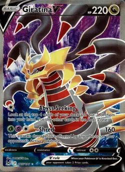 Giratina V 185/196 Ultra Rare Lost Origin Pokemon Holo Near Mint - Image 1