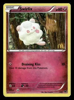 Swirlix 9/12 Promo Holo McDonald's Promos 2014 Pokemon Card - Image 2