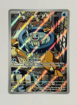 Pokemon Squirtle 148/142 Sv07: Stellar Crown Illustration Rare Holo Card - Image 1