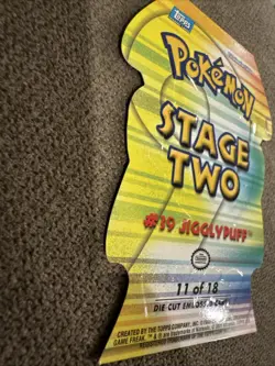 2001 Topps Pokemon Stage Two #39 Jigglypuff Die Cut Embossed TV Animation - Image 5