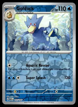 GOLDUCK - 055/165 - POKEMON 151 MEW ENGLISH - REVERSE HOLO - NM - Image 1