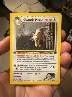 Pokemon TCG Giovanni's Persian 8/132 Gym Challenge Holo Rare 1st Edition LP - Image 1