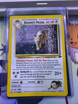 Pokemon TCG Giovanni's Persian 8/132 Gym Challenge Holo Rare LP/exc - Image 1