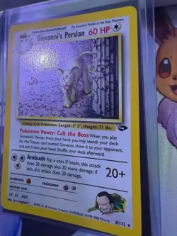 Pokemon TCG Giovanni's Persian 8/132 Gym Challenge Holo Rare LP/exc - Image 4