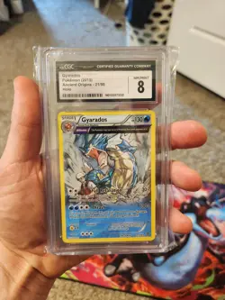 CGC 8 Gyarados (Cosmos Holo) 21/98 2015 XY Ancient Origins Rare Pokemon PSA - Image 1