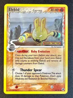 Elekid Delta Species 48/101 EX Dragon Frontiers Pokemon Card Reverse Holo Nm/Vlp - Image 1
