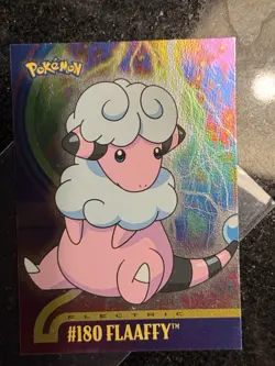 Pokemon - HOLO FOIL 2000 Topps Pokemon TV Animation JOHTO Flaaffy #180 - Image 1
