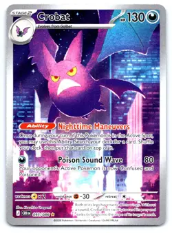 Crobat Pokemon Illustration Rare ME04: Chaos Rising 093/086 - Image 1
