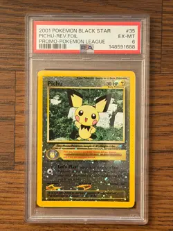 Pokemon Black Star Promo Pichu Reverse Holo PSA6 NEAR MINT PSA # 148591688 - Image 3
