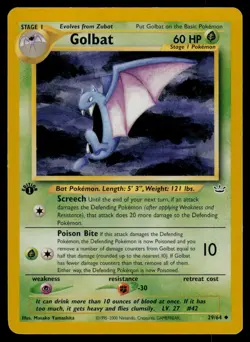 Golbat 29/64 Uncommon Neo Revelation Pokemon 1st Edition Lightly Played - Image 1