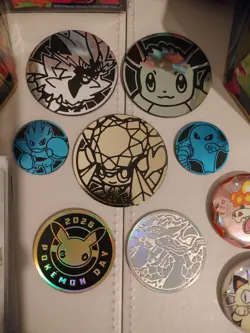 Pokemon TCG Card Bundle: Badges/Coins/Tins 600+ Reverse Holos Loads Rare Sleeved - Image 2