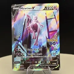 Mewtwo V (Alternate Full Art) 072/078 Pokemon GO Holo - Image 1