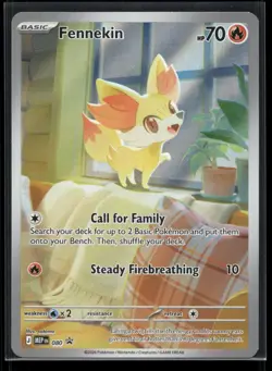 Fennekin 080 Holo ME: Mega Evolution Promo NM/M Pokemon - Image 1