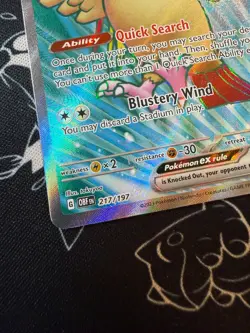Pidgeot EX 217/197 Pokemon TCG S&V Obsidian Flames Ultra Rare English - Image 2