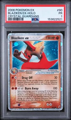 2006 POKEMON EX CRYSTAL GUARDIANS #90 BLAZIKEN EX-HOLO PSA 1 - Image 1